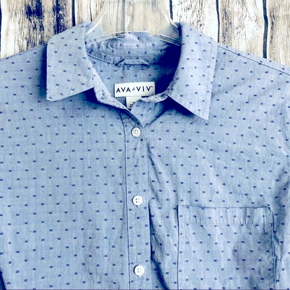 Ava & Viv button down top, women’s plus size 1XL